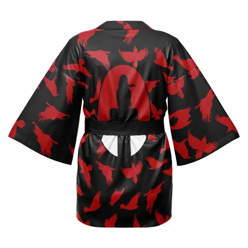 Anime White and Red Flame Kimono