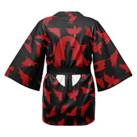 Anime White and Red Flame Kimono
