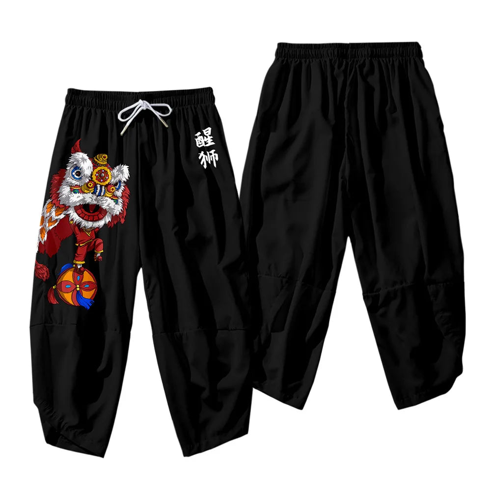 Red Lion Dance Graphic Casual Joggers