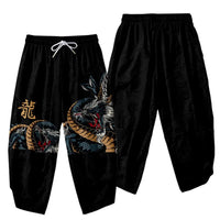 Loose Black Katana Graphic 3/4 Joggers