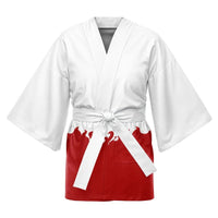 Black Akatsuki Kimono Robe with Red Crow Print