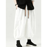Men's Olive Green Wide-Leg Jogger Pants