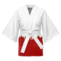 Anime White and Red Flame Kimono