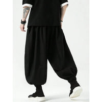 Men's Olive Green Wide-Leg Jogger Pants