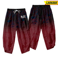 Unisex Red Ombre Cloud Print Jogger Pants