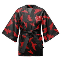 Anime White and Red Flame Kimono